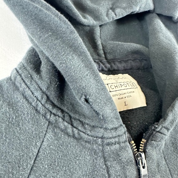 Chipotle Farm Team Zip Up Hoodie Sweatshirt 100% Organic Cotton Women's L - Picture 6 of 7